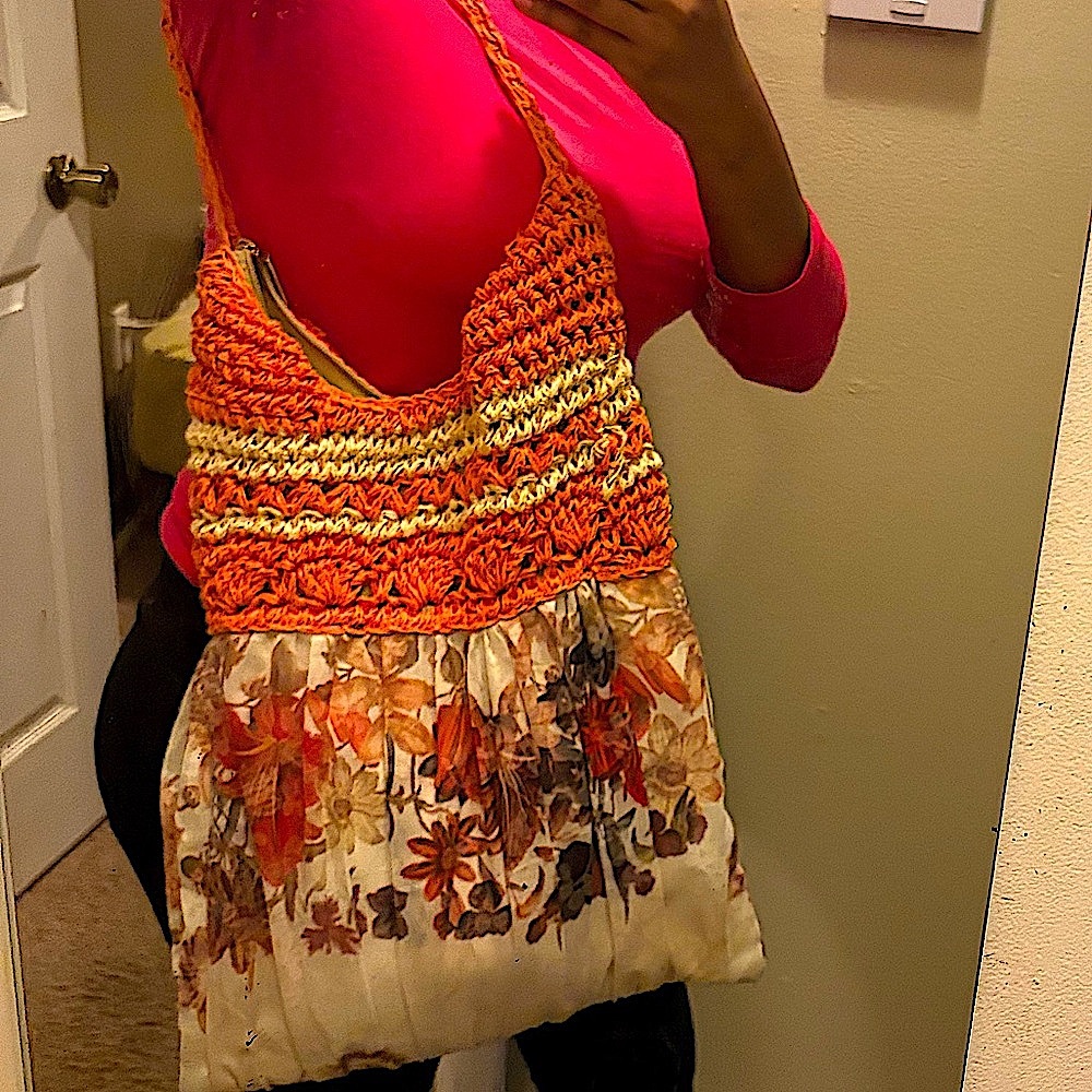 Woven Sack Tote Purse